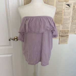 Old Navy Purple Off the Shoulder Top